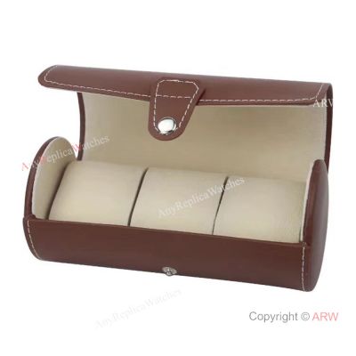 OEM watch box for 3 watches - Brown Leather Case